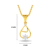 Drop & Floret Gold Lab Diamond Pendant - Image 2