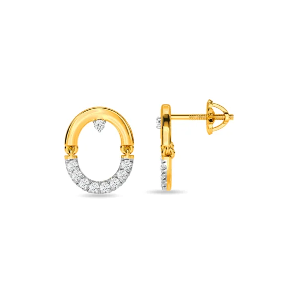 Gold Lab Diamond Classic Hoop Earrings - Image 6