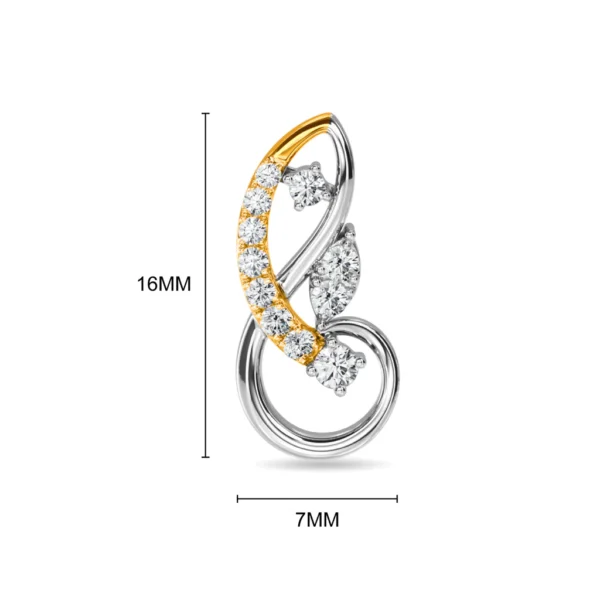 Gold Lab Diamond Interlocking Loops Earrings - Image 5