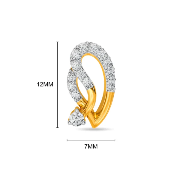 Gold Lab Diamond Swirl Earrings For Women - Image 5