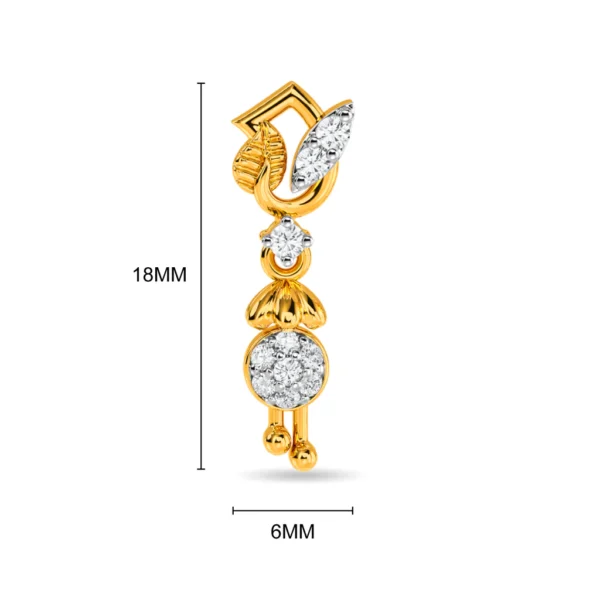 Gold Geometric Elegance Lab Diamond Earrings - Image 5