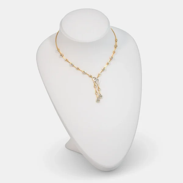 Gold Links and Diamond-Encrusted Motifs Necklace - Image 2
