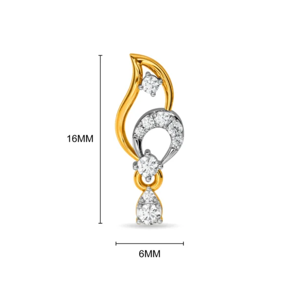 Intertwined Teardrop Gold Lab Diamond Earrings - Image 5