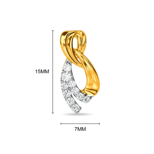 Smooth Golden Curves Lab Diamond Earrings - Image 5