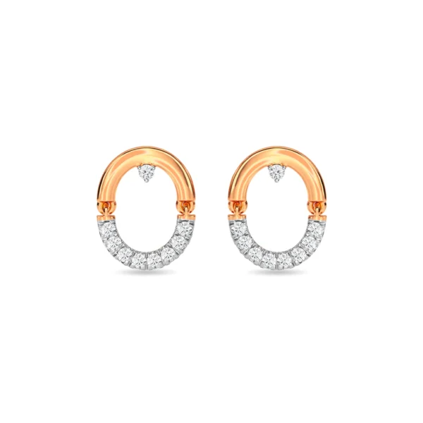 Gold Lab Diamond Classic Hoop Earrings - Image 4