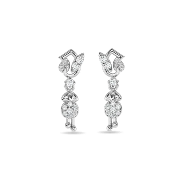 Gold Geometric Elegance Lab Diamond Earrings - Image 2
