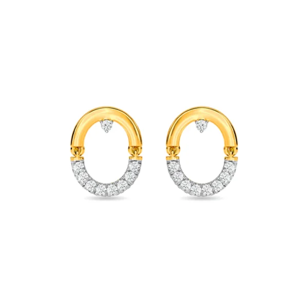 Gold Lab Diamond Classic Hoop Earrings