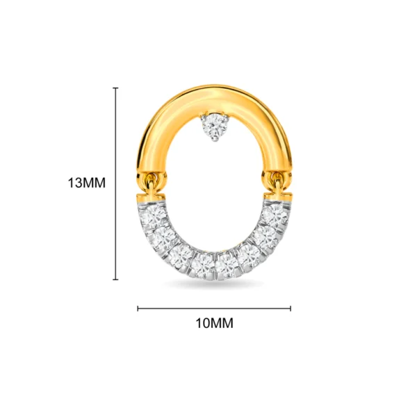 Gold Lab Diamond Classic Hoop Earrings - Image 2