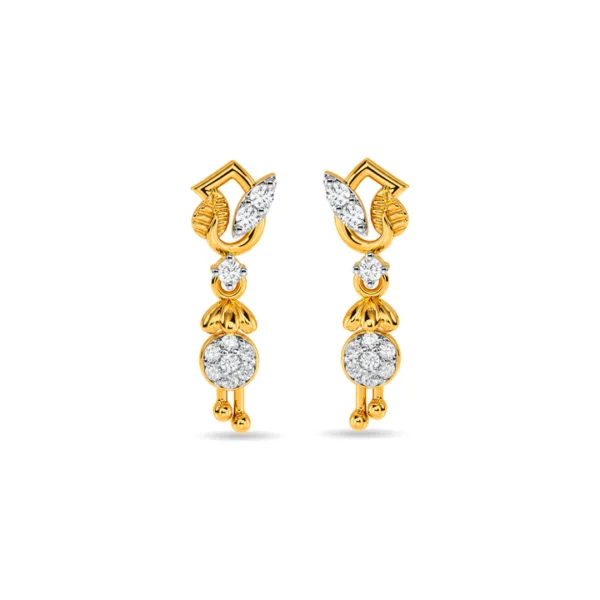 Gold Geometric Elegance Lab Diamond Earrings