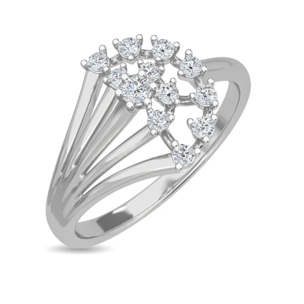 Blossom Lab Diamond Cluster Ring in Yellow Gold - Image 4