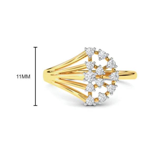 Blossom Lab Diamond Cluster Ring in Yellow Gold - Image 6
