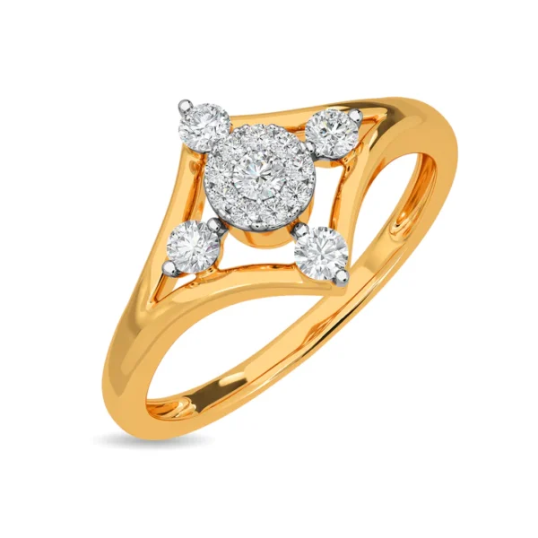 Circular Cluster Dazzling Lab Diamonds Ring