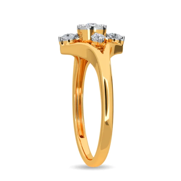 Circular Cluster Dazzling Lab Diamonds Ring - Image 4