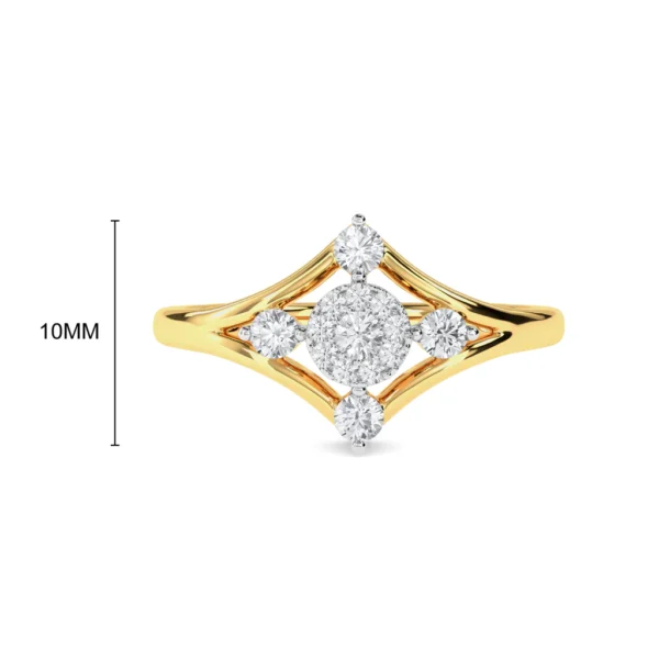 Circular Cluster Dazzling Lab Diamonds Ring - Image 3
