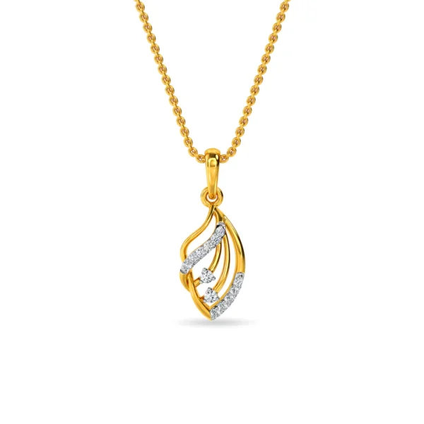 Clover Leaf Gold Lab Diamond Pendant