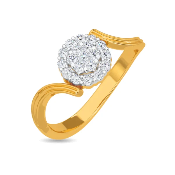 Dazzling Cluster Circular Pattern Lab Diamond Ring