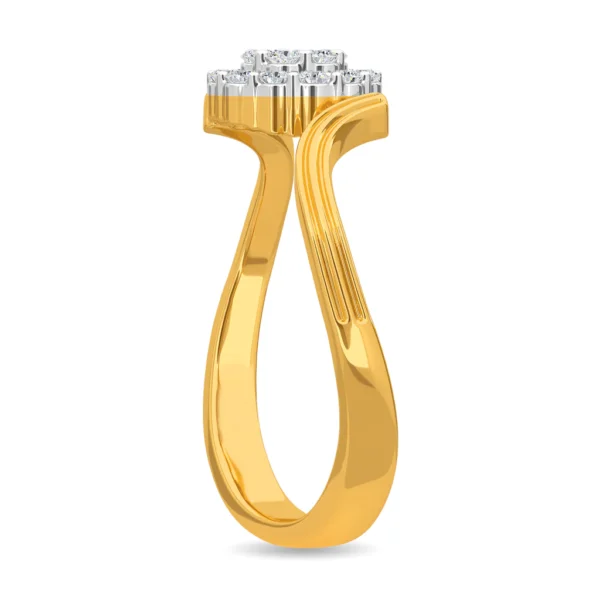 Dazzling Cluster Circular Pattern Lab Diamond Ring - Image 4