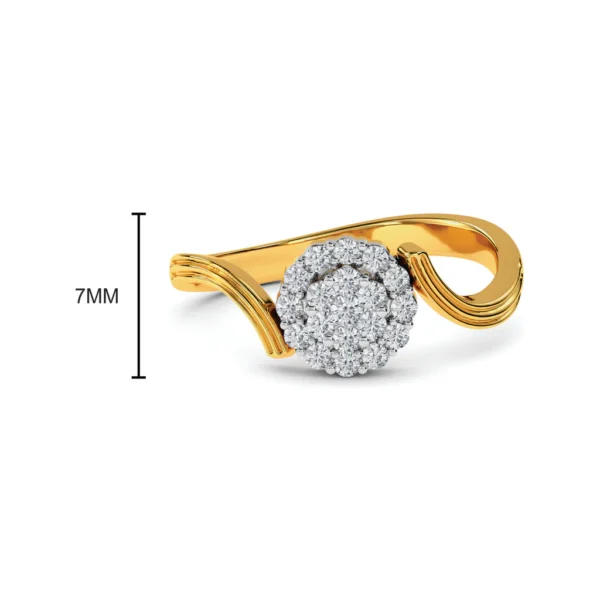 Dazzling Cluster Circular Pattern Lab Diamond Ring - Image 3