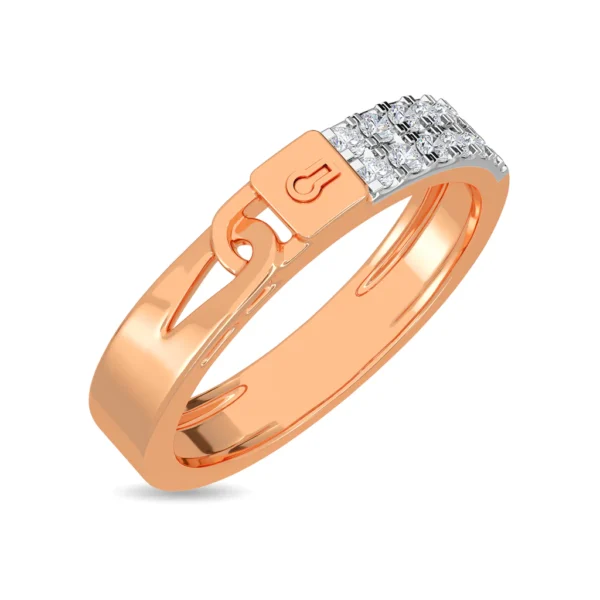 Lab Diamond Cluster Eternity Band Engagement Ring in Yellow Gold - Image 4