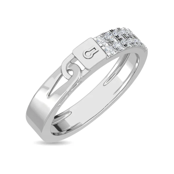 Lab Diamond Cluster Eternity Band Engagement Ring in Yellow Gold - Image 3