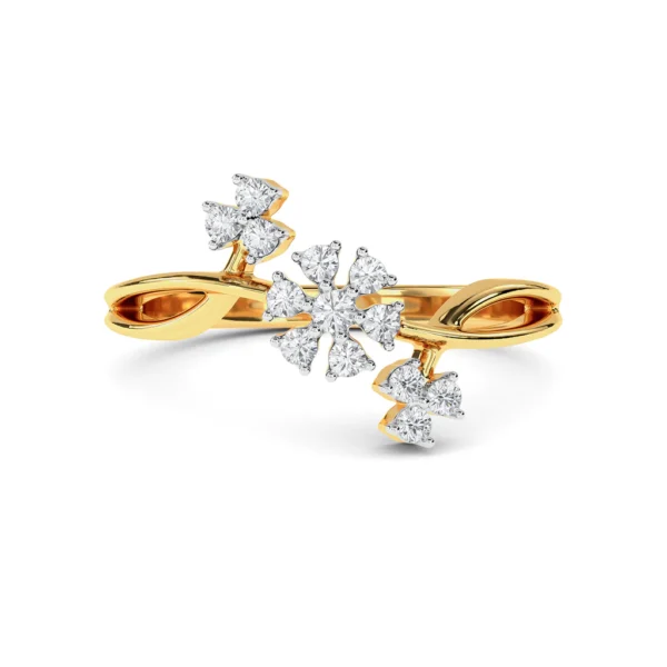 Flower Blossom Diamond Engagement Ring - Image 4