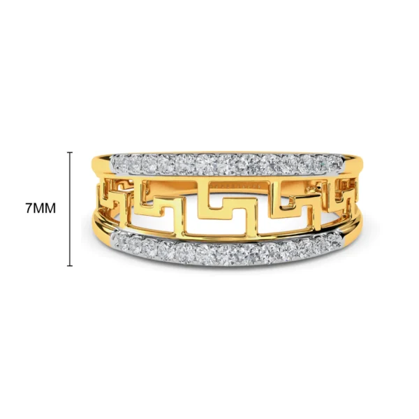 Gleaming Elegance Lab Diamond Gold Maze Ring - Image 4