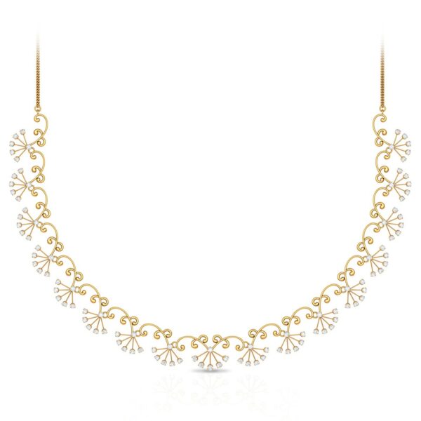 Gold Artistic Lab Diamond Necklace