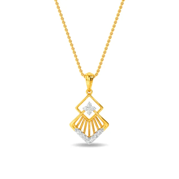 Gold Lab Diamond Contemporary Aesthetics Pendant