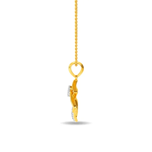 Gold Lab Diamond Contemporary Aesthetics Pendant - Image 3