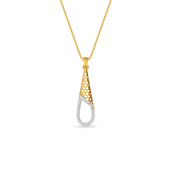 Gold Lab Diamond Dangling Dazzle Pendant