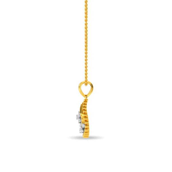 Shop Yellow Gold Teardrop Lab Diamond Pendant - Image 4