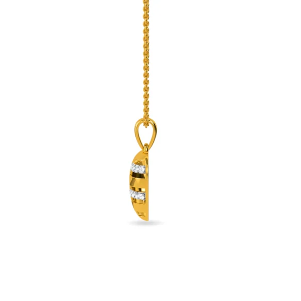 Golden Heart Pendant with Sparkling Lab Diamond - Image 4