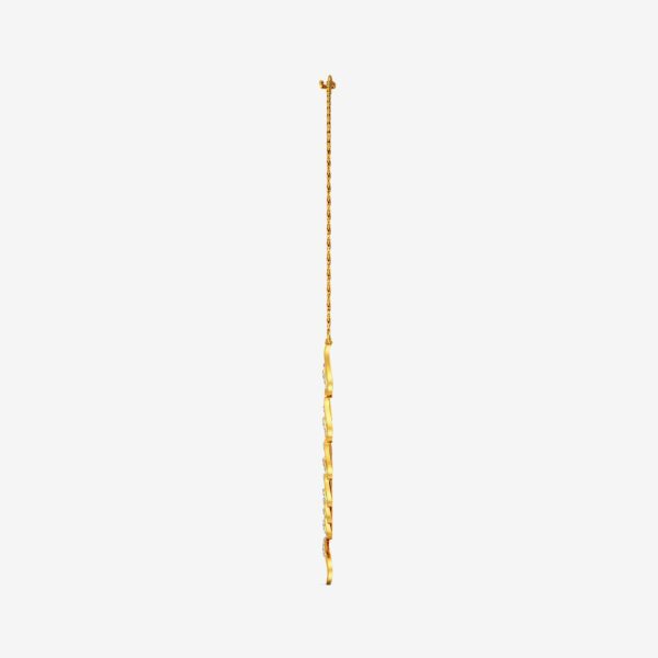 Golden Leaf Harmony Lab Diamond Necklace - Image 2