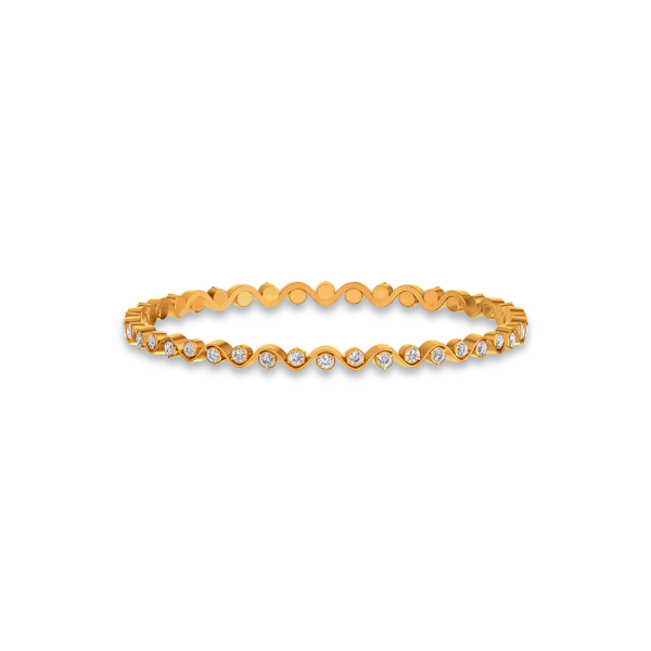 Golden Patterns of Love Diamond Bangle - Image 3