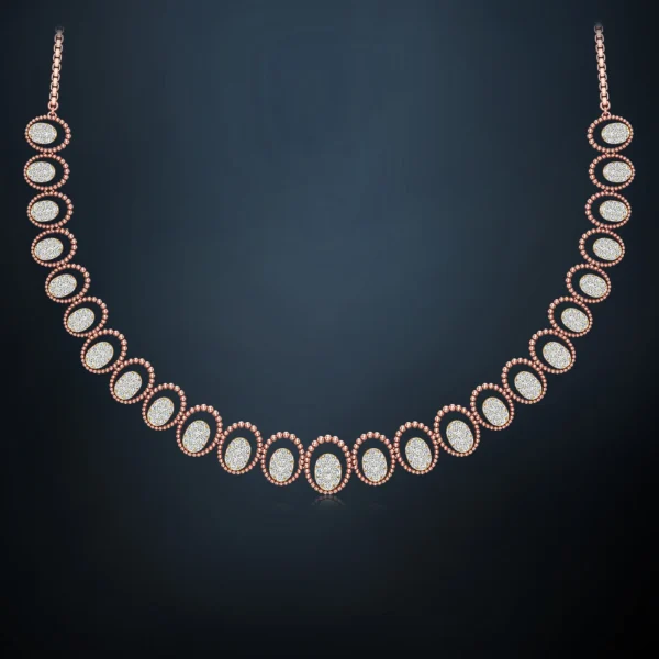 Single Strand of Round Lab Diamonds Necklace - Image 5