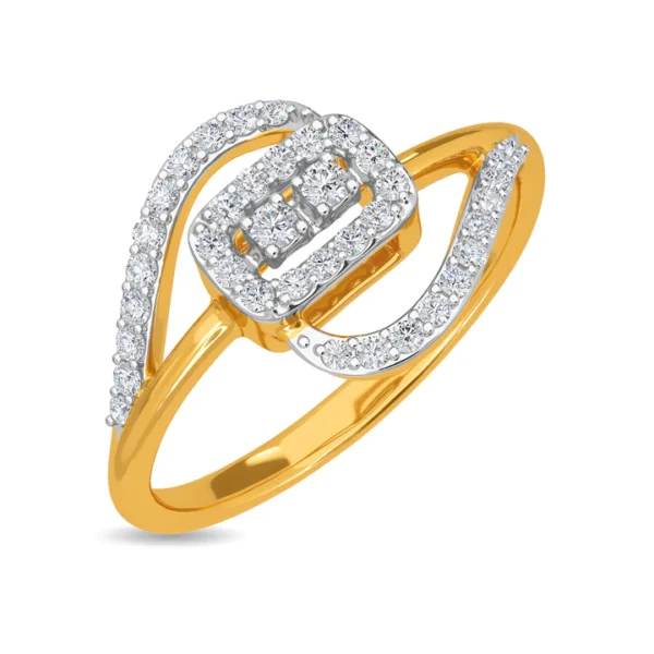 Radiant Lab Diamond-Encrusted Halo Cluster Ring