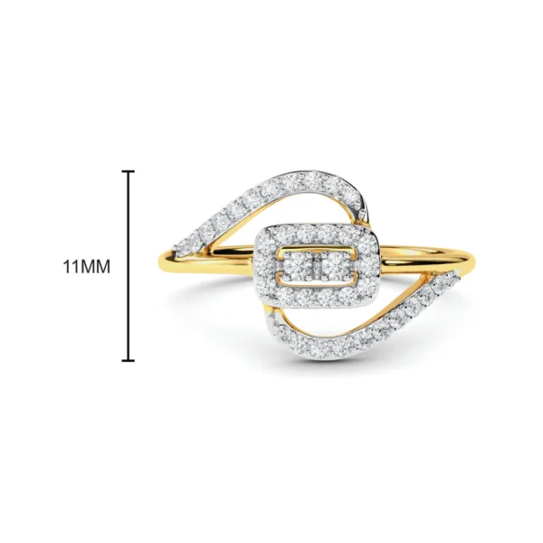 Radiant Lab Diamond-Encrusted Halo Cluster Ring - Image 4