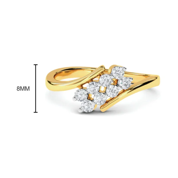 Radiant Starburst Lab Diamond Cluster Ring in Yellow Gold - Image 6