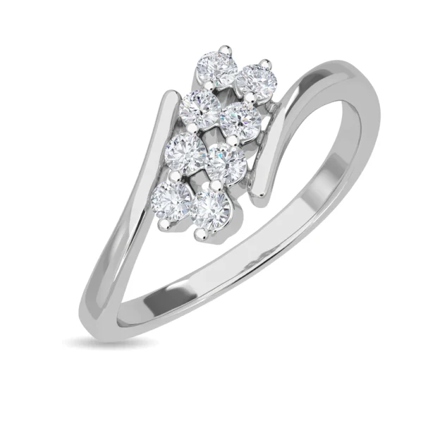 Radiant Starburst Lab Diamond Cluster Ring in Yellow Gold - Image 3