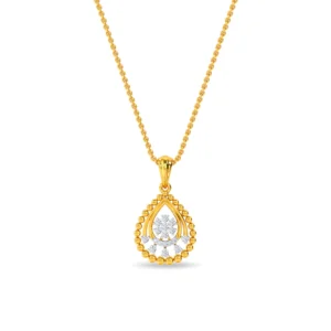 Shop Yellow Gold Teardrop Lab Diamond Pendant