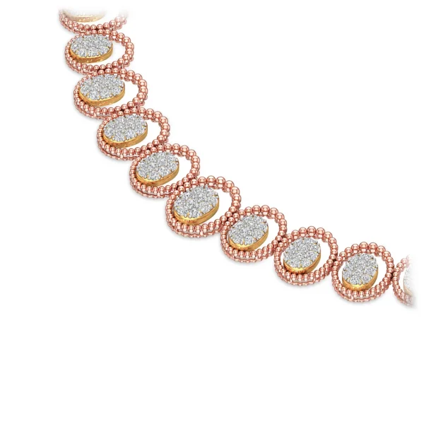Single Strand of Round Lab Diamonds Necklace - Image 4