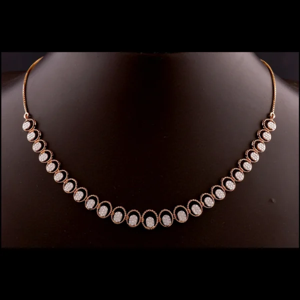 Single Strand of Round Lab Diamonds Necklace - Image 3