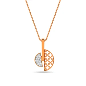Stellar Brilliance rose Gold Diamond Pendant- PE128
