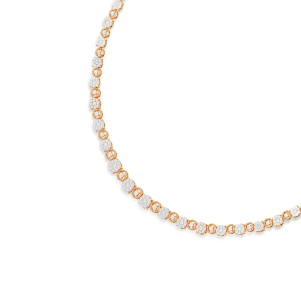 Stunning Delicate Rose Gold Lab Diamond Necklace - Image 3