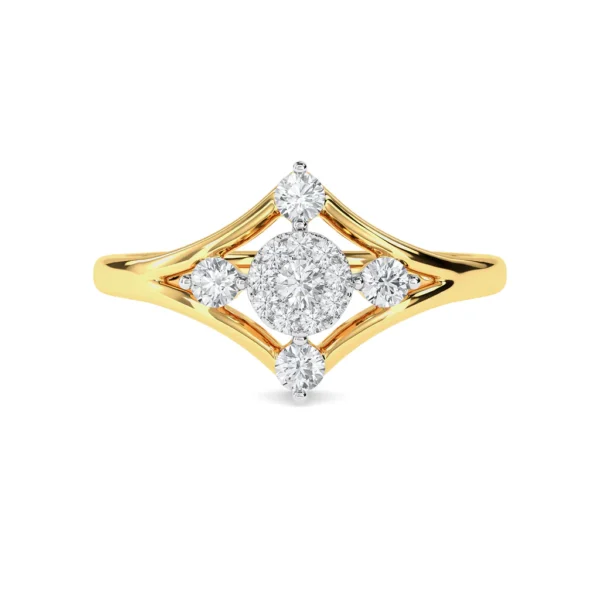 Circular Cluster Dazzling Lab Diamonds Ring - Image 5