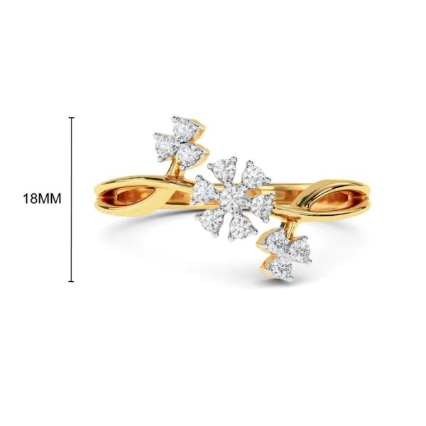 Flower Blossom Diamond Engagement Ring - Image 5