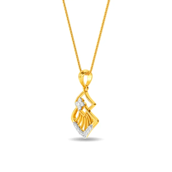 Gold Lab Diamond Contemporary Aesthetics Pendant - Image 4