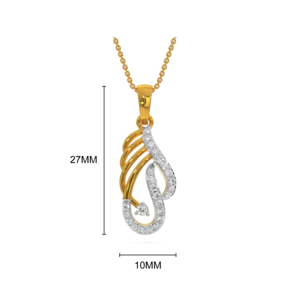 Gold Lab Diamond Intertwined Luxury Pendant - Image 5