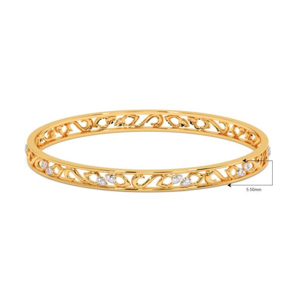 Golden Whispers Diamond-Adorned Bangle - Image 5