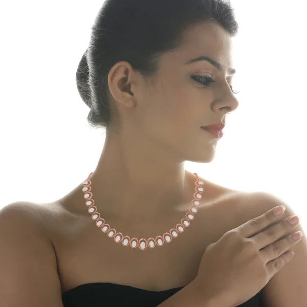 Single Strand of Round Lab Diamonds Necklace - Image 2